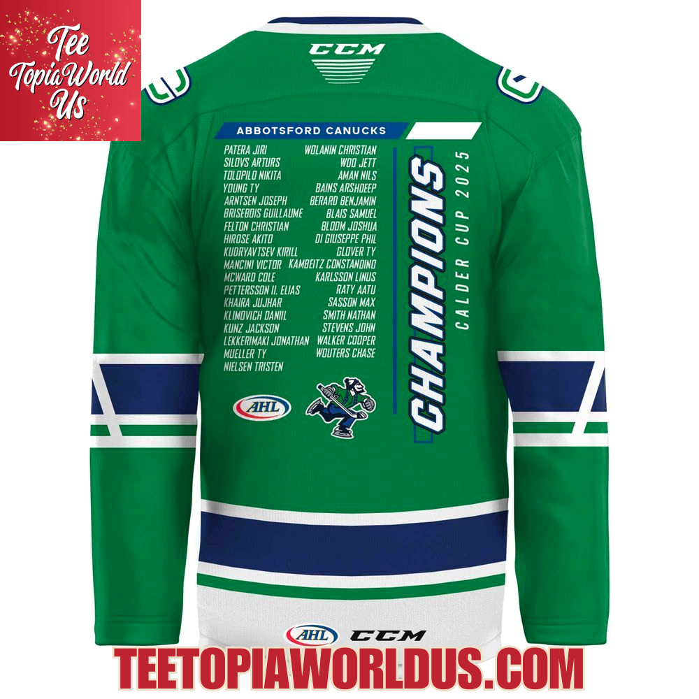 Abbotsford Canucks 2025 AHL Champions Hockey Jersey Abbotsford Canucks 2025 AHL Champions Hockey Jersey
