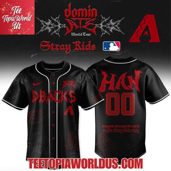 Arizona Diamondbacks x Stray Kids Dominate World Tour 2025 Baseball Jersey