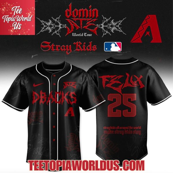 Arizona Diamondbacks x Stray Kids Dominate World Tour 2025 Baseball Jersey