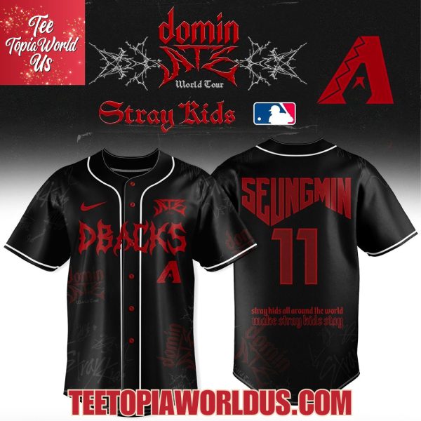 Arizona Diamondbacks x Stray Kids Dominate World Tour 2025 Baseball Jersey