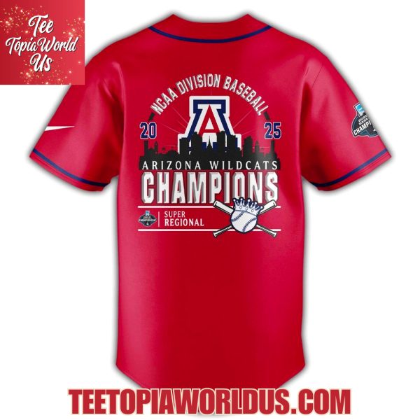 Arizona Wildcats 2025 Super Regionals Champions Jersey, Cap
