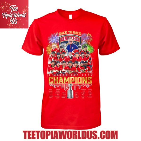 Back To Back Stanley Cup 2025 Champions Florida Panthers T-Shirt