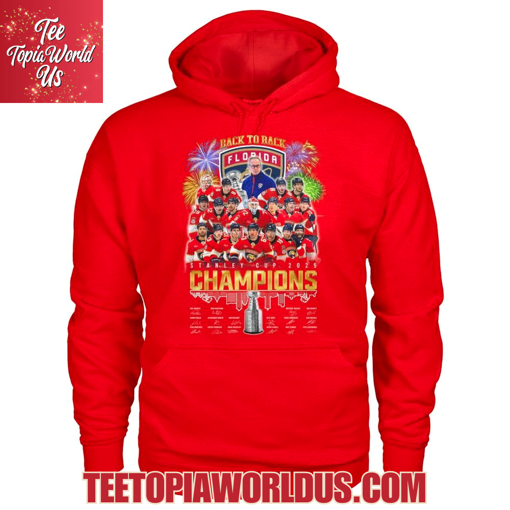 Back To Back Stanley Cup 2025 Champions Florida Panthers T-Shirt Back To Back Stanley Cup 2025 Champions Florida Panthers T-Shirt