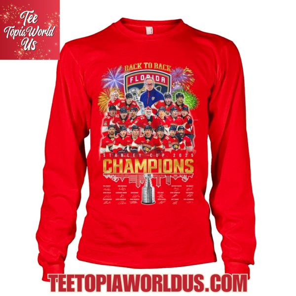 Back To Back Stanley Cup 2025 Champions Florida Panthers T-Shirt