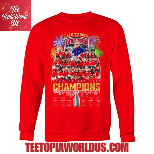 Back To Back Stanley Cup 2025 Champions Florida Panthers T-Shirt