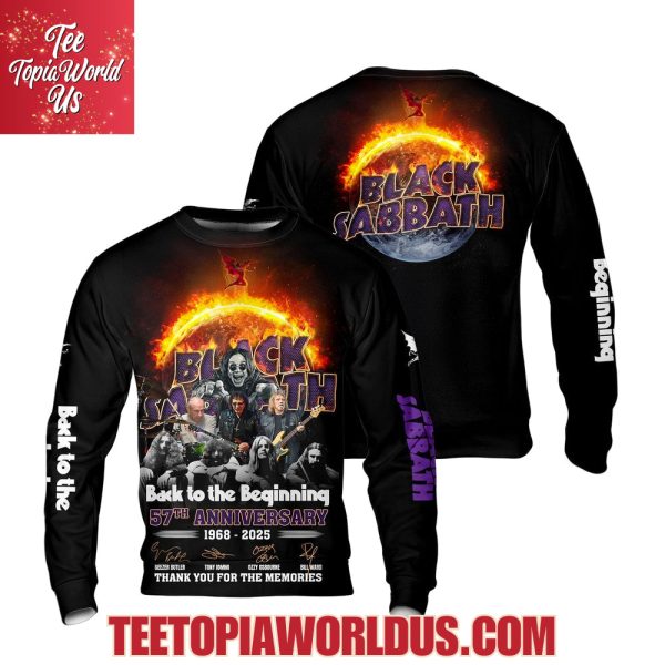 Black Sabbath Back To The Beginning 57th Anniversaru 1968 – 2025 Thank You For The Memories T-Shirt, Hoodie
