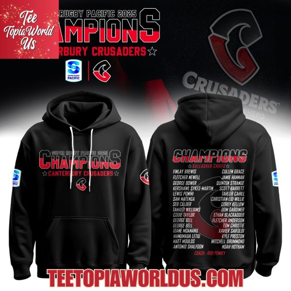 Canterbury Crusaders Super Rugby Pacific 2025 Champion T-Shirt, Hoodie, Cap