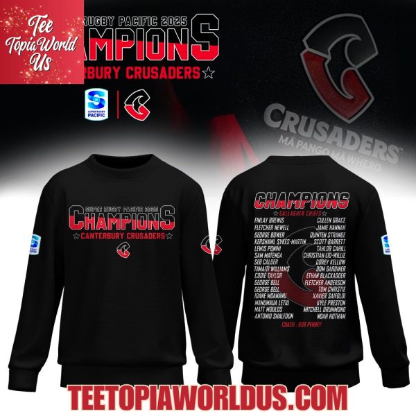 Canterbury Crusaders Super Rugby Pacific 2025 Champion T-Shirt, Hoodie, Cap