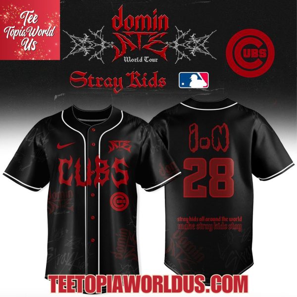 Chicago Cubs x Stray Kids Dominate World Tour 2025 Baseball Jersey