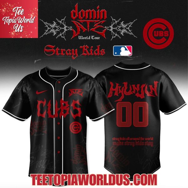 Chicago Cubs x Stray Kids Dominate World Tour 2025 Baseball Jersey