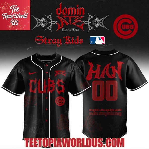 Chicago Cubs x Stray Kids Dominate World Tour 2025 Baseball Jersey