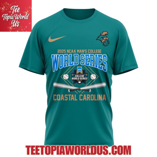 Coastal Carolina 2025 NCAA Man’s College World Series National Champions Green T-Shirt, Hoodie