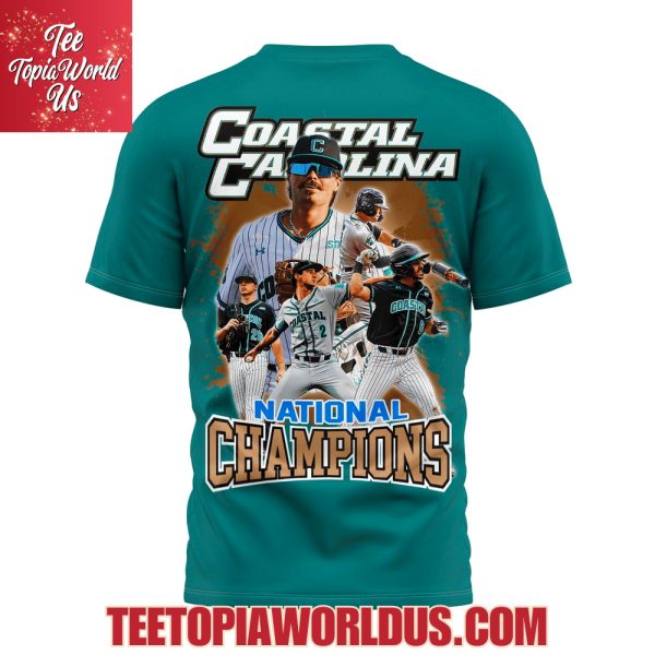 Coastal Carolina 2025 NCAA Man’s College World Series National Champions Green T-Shirt, Hoodie