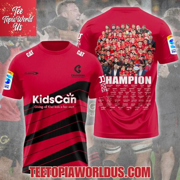 Crusaders 2025 Champions T-Shirt, Cap