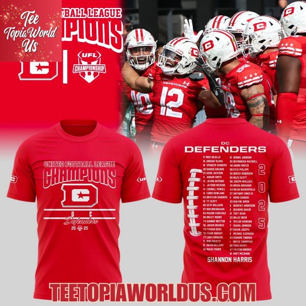 DC Defenders Champions United Football League 2025 Season T-Shirt, Hoodie, Cap