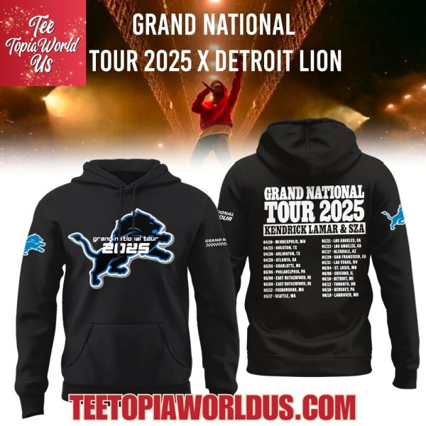 Detroit Lions Grand National Tour 2025 Kendrick Lamar & SZA White T-Shirt, Hoodie