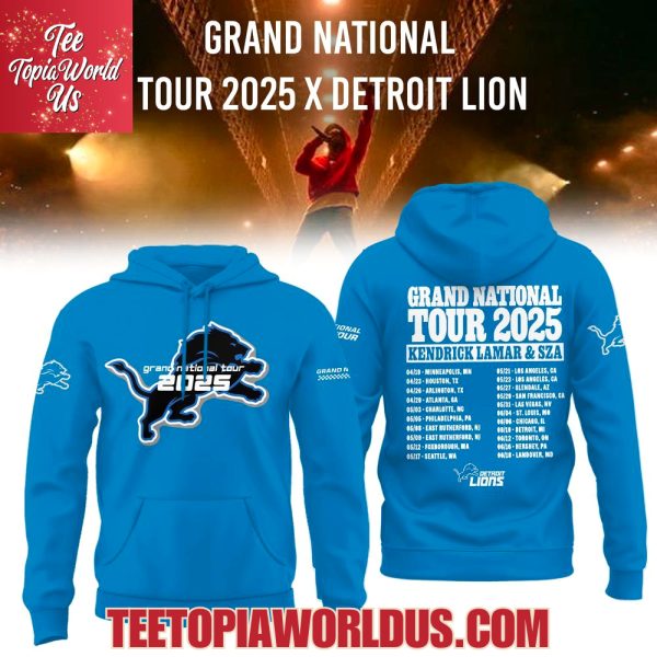 Detroit Lions Grand National Tour 2025 Kendrick Lamar & SZA White T-Shirt, Hoodie