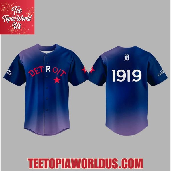 Detroit Stars Black in Baseball Jersey