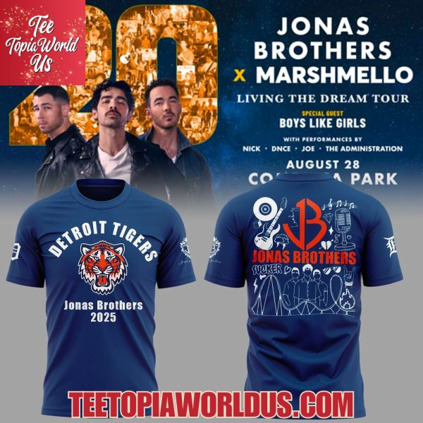 Detroit Tigers Janas Brothers x Marshmello 2025 T-Shirt, Hoodie, Cap