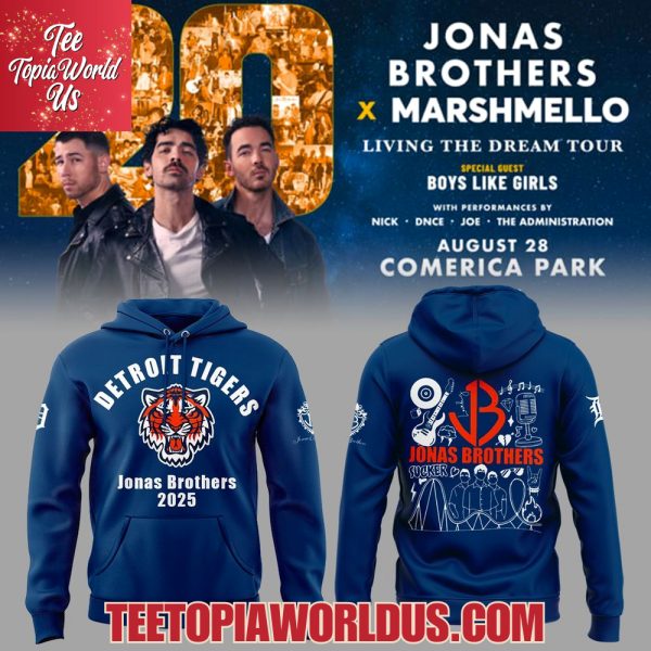 Detroit Tigers Janas Brothers x Marshmello 2025 T-Shirt, Hoodie, Cap