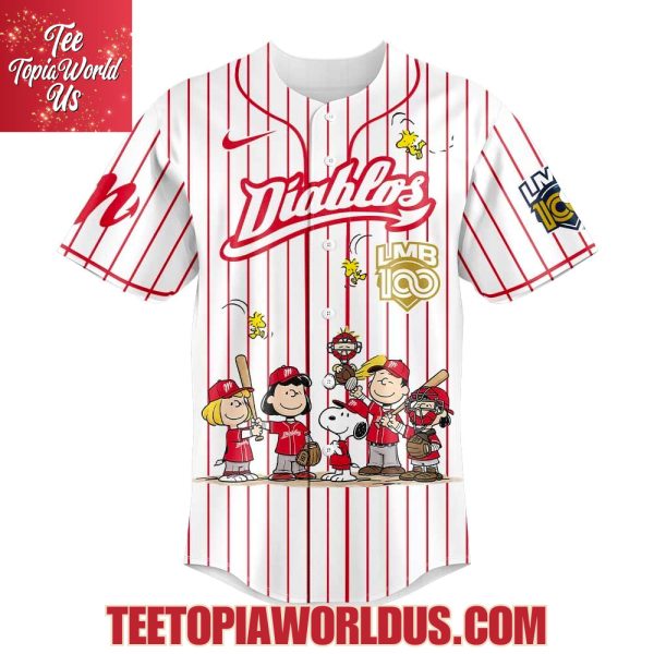 Edición limitada Diablos Rojos del México x 100 Años De Historia Peanuts Jersey