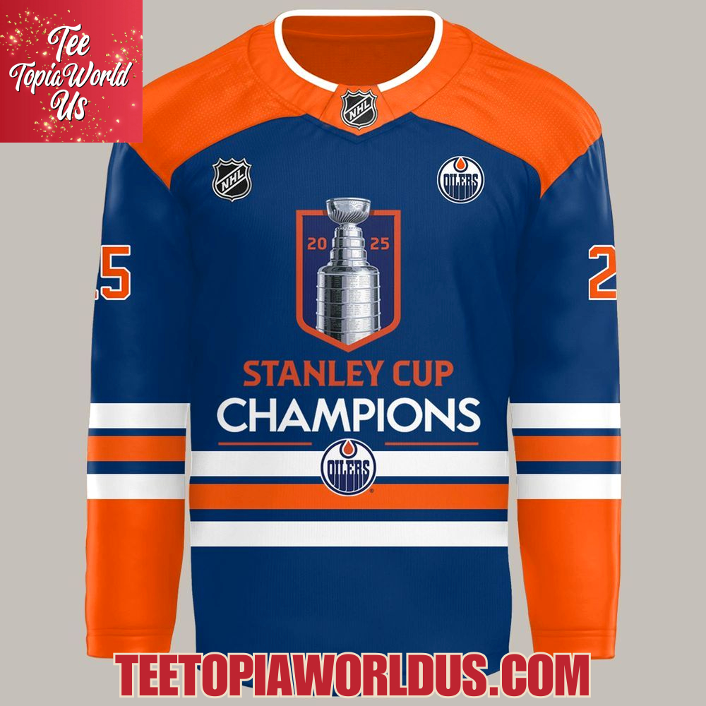 Edmonton Oilers 2025 Stanley Cup Champions Hockey Jersey Edmonton Oilers 2025 Stanley Cup Champions Hockey Jersey