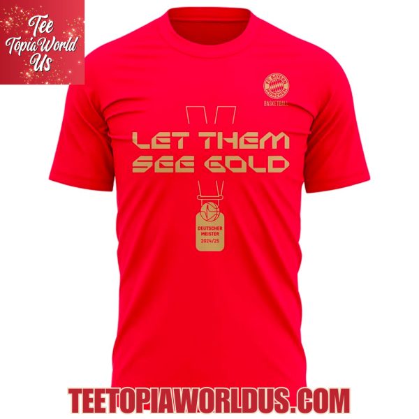 FC Bayern Basketball BBL Champions 2025 Red Tshirt, Hoodie