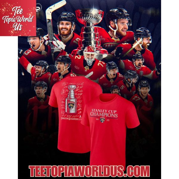 Florida Panther Stanley Cup Champions 2025 Signature Shirt