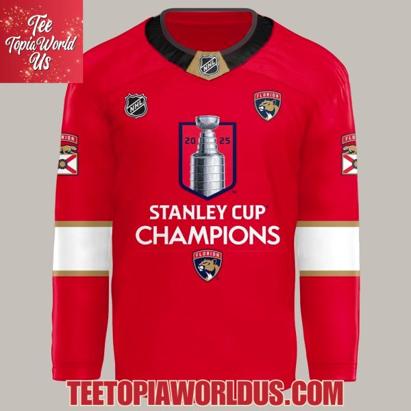 Florida Panthers 2025 Stanley Cup Champions Hockey Jersey