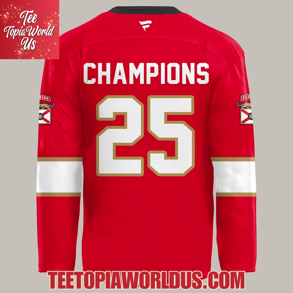 Florida Panthers 2025 Stanley Cup Champions Hockey Jersey Florida Panthers 2025 Stanley Cup Champions Hockey Jersey
