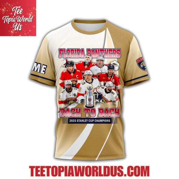 Florida Panthers Back To Back 2025 Stanley Cup Champions 3D Shirt