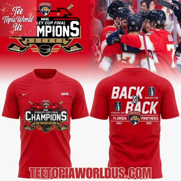 Florida Panthers Back To Back 2025 Stanley Cup Champions T-Shirt, Hoodie, Cap