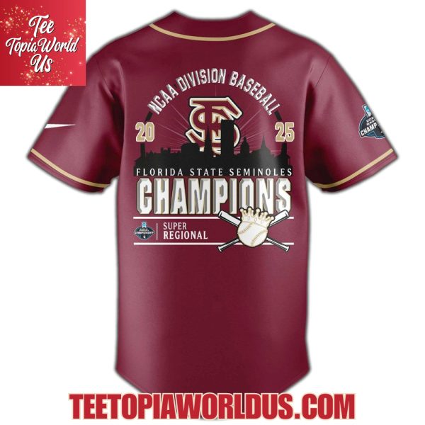 Florida State Seminoles 2025 Super Regionals Champions Jersey