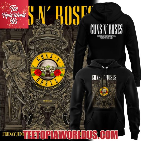 Guns N’ Roses World Tour to Portugal 2025 Hoodie, Cap