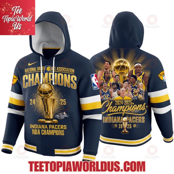 Indiana Basketball Champions Finals 2024-25 Hooded Varsity Jacket
