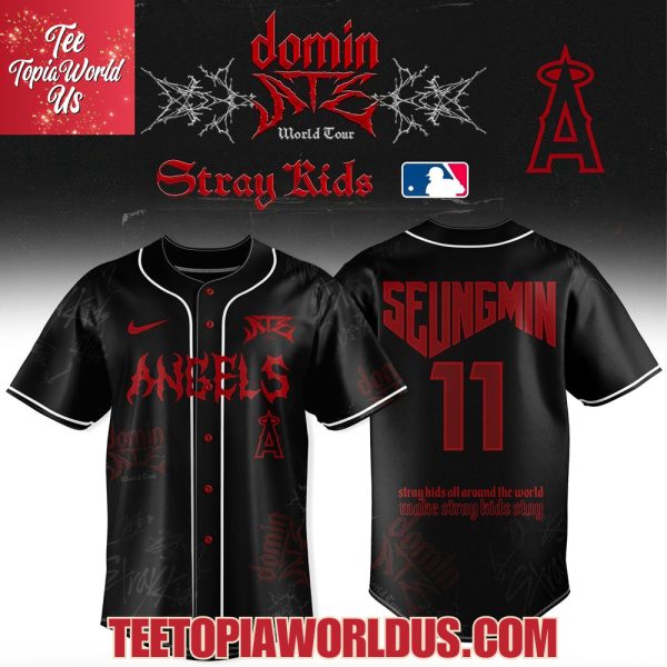 Los Angeles Angels x Stray Kids Dominate World Tour 2025 Baseball Jersey