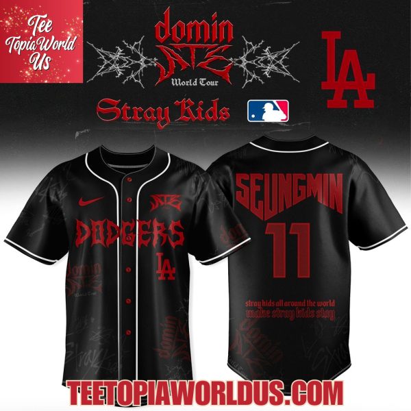 Los Angeles Dodgers x Stray Kids DominATE World Tour 2025 Baseball Jersey