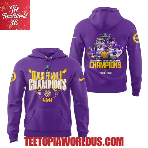 LSU Baseball The 2025 Baton Rouge Regional Champs T-Shirt, Hoodie, Cap