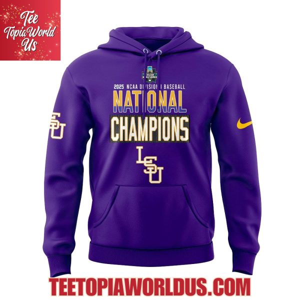 LSU Tigers 2025 NCAA Baseball National Champions Hoodie, T-Shirt, Cap