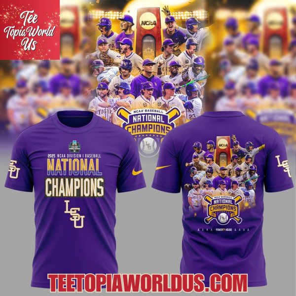 LSU Tigers 2025 NCAA Baseball National Champions Hoodie, T-Shirt, Cap