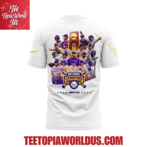 LSU Tigers 2025 NCAA Baseball National Champions White Hoodie, T-Shirt, Cap