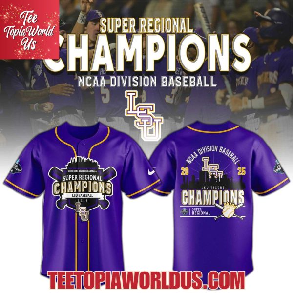 LSU Tigers 2025 Super Regionals Champions Jersey