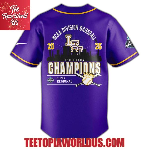 LSU Tigers 2025 Super Regionals Champions Jersey
