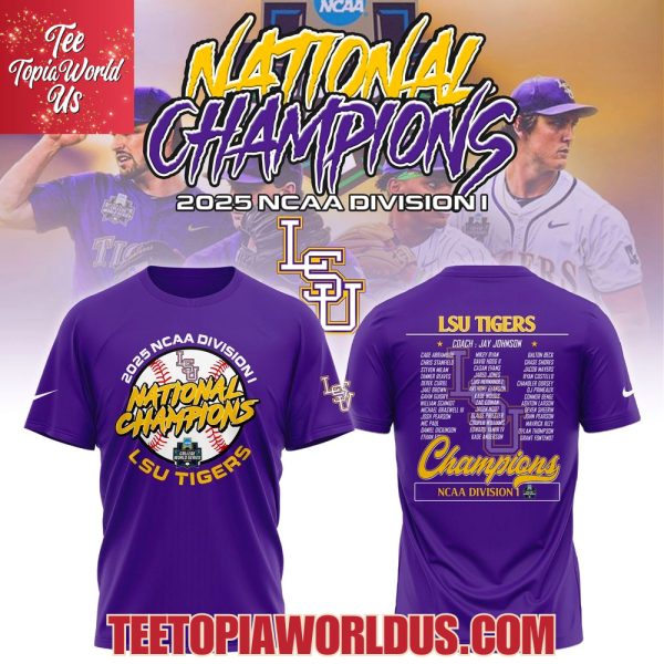 LSU Tigers National Champions 2025 NCAA Division I T-Shirt, Hoodie, Cap