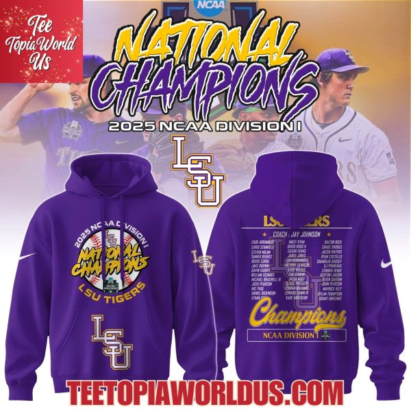 LSU Tigers National Champions 2025 NCAA Division I T-Shirt, Hoodie, Cap