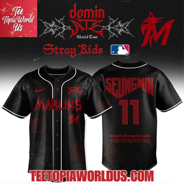 Miami Marlins x Stray Kids Dominate World Tour 2025 Baseball Jersey