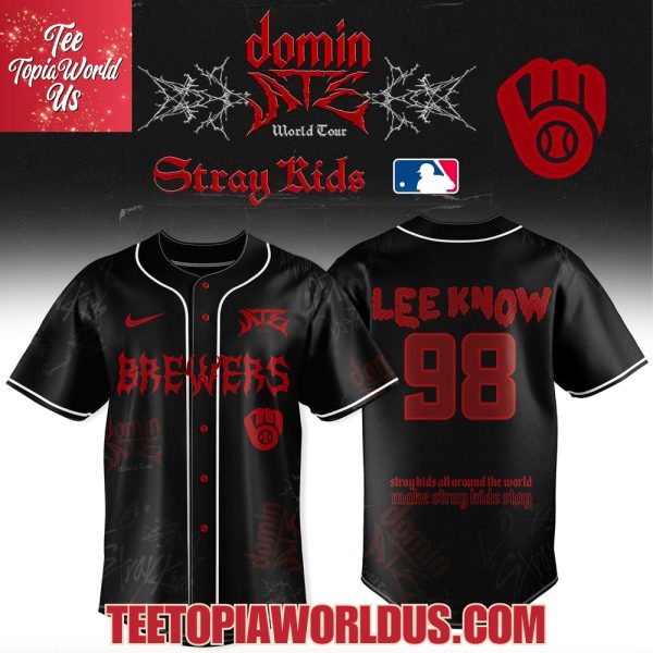 Milwaukee Brewers x Stray Kids Dominate World Tour 2025 Baseball Jersey