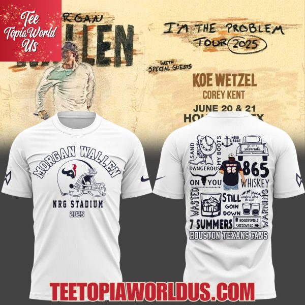 Morgan Wallen x Houston Texans White T-Shirt, Hoodie