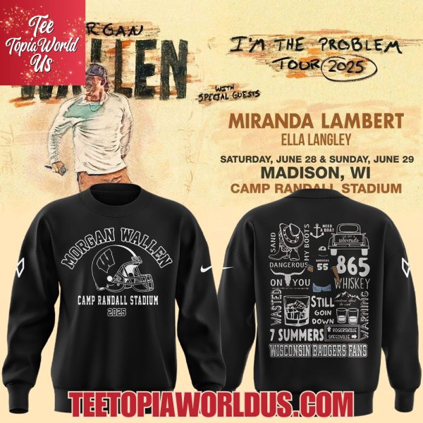 Morgan Wallen x Wisconsin Football 2025 T-Shirt, Hoodie, Cap