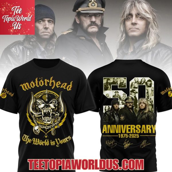 Motorhead 50 Anniversary 1975 – 2025 T-Shirt, Hoodie